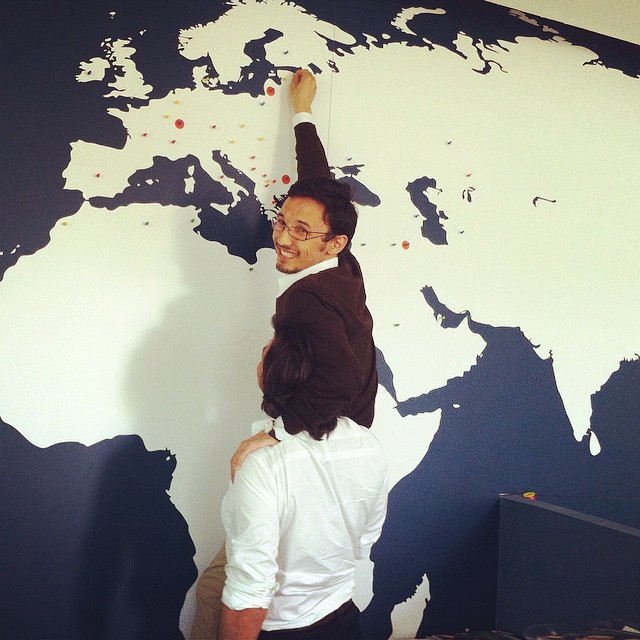At the Cemer world map